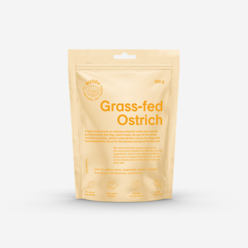 Strutsi makupalat koiralle