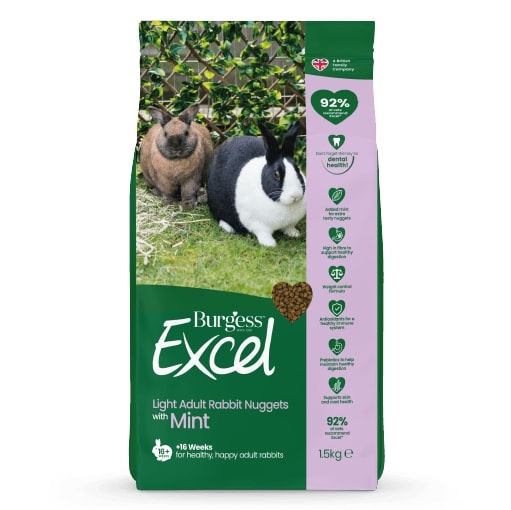 Burgess Excel Light Adult Rabbit Minttu 1,5kg